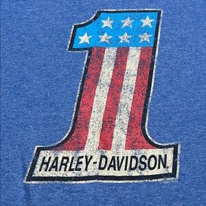 Harley Davidson Youth Graphic TShirt Blue Estimated Size XL